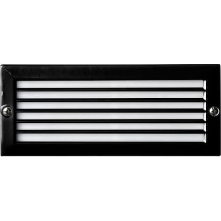 Dabmar Lighting Dabmar Lighting LV601-B Cast Aluminum Recessed Louvered Brick; Step & Wall Light; Black - 4 x 9.13 x 3.25 in. LV601-B